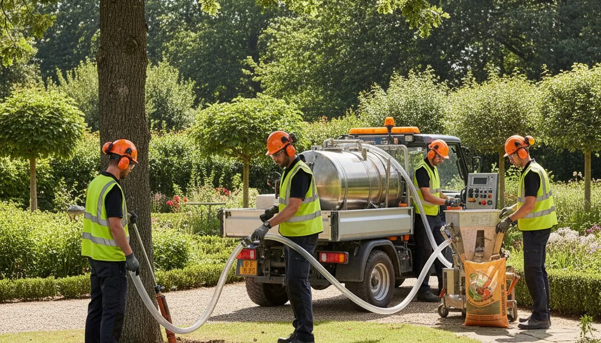 West Palm Beach arborist fertilizing a tree to support healthy growth and care